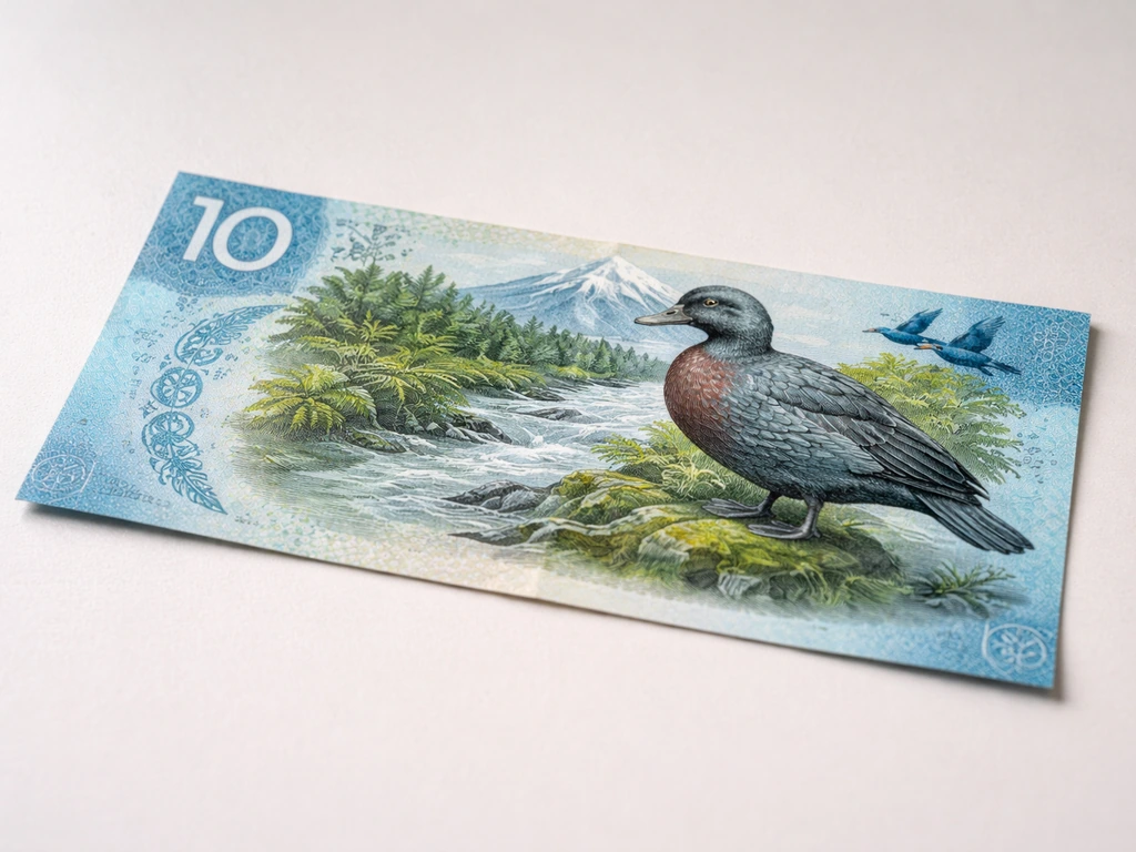 What bird is on the NZ 10 dollar note? Identify it fast